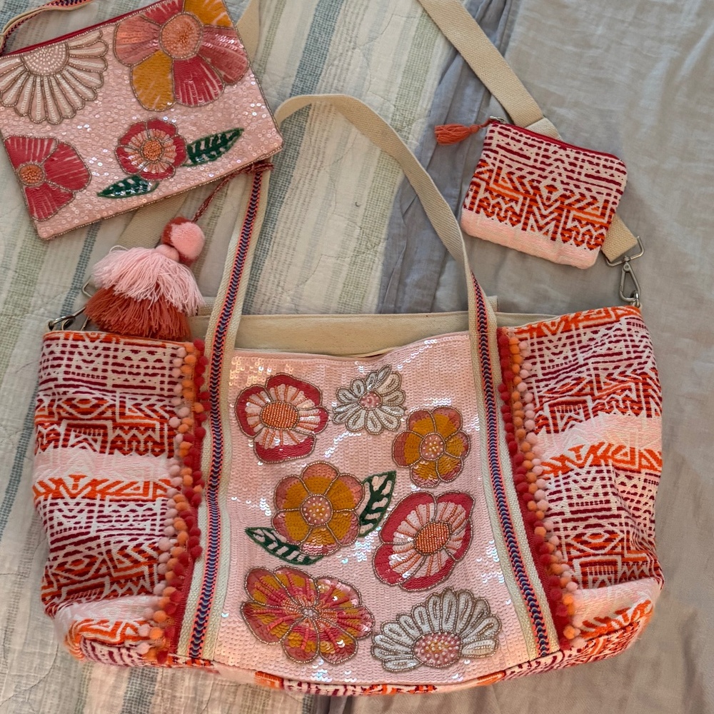 America and Beyond 3 piece bag set